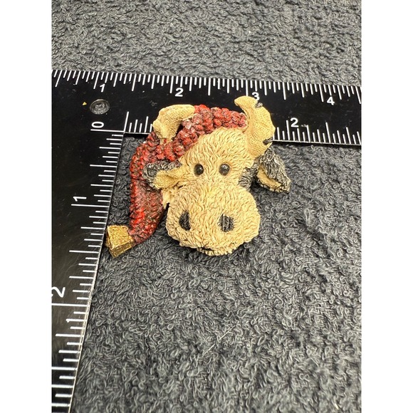 Vintage‎ Christmas Brooch Lot Santa Stocking Cow Snowman - Picture 4 of 13